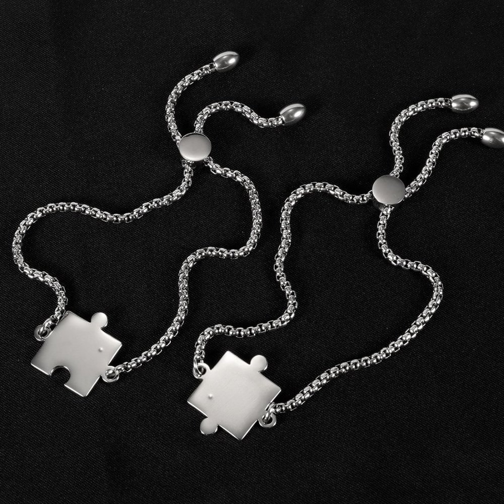 Puzzle Link Bracelet (Pair)